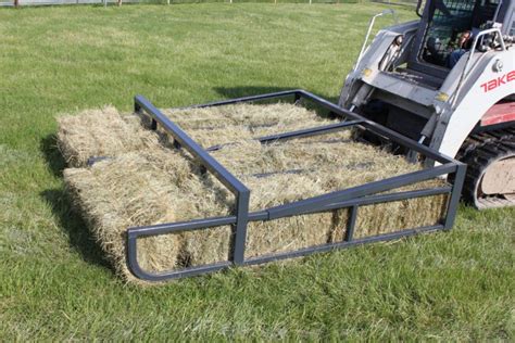 skid steer square bale accumulator|Skid Steer Hay Accumulator Grapple .